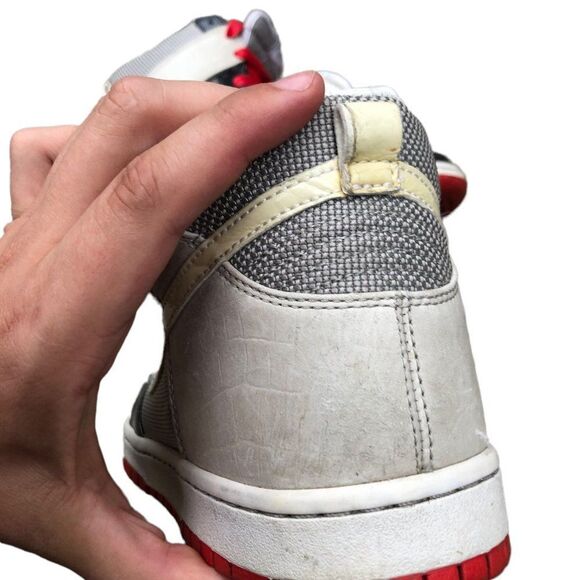 Vintage 2008 Nike Dunk High Patent Toe Grey Sunburst Size 10 - Picture 11 of 16